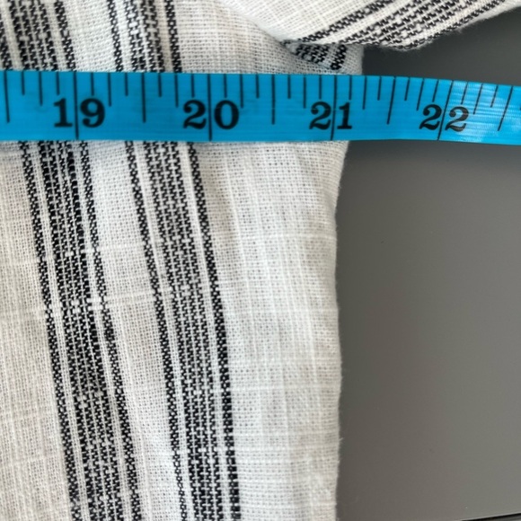 [M]DKR Gray Striped Linen Blend Women's Open Blazer - Picture 12 of 15